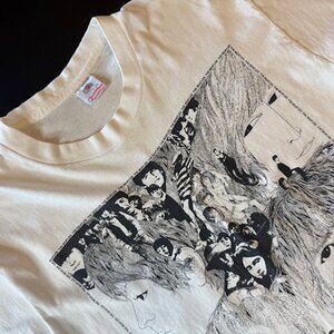 Vintage The Beatles Shirt Mens L White Revolver Double Sided Apple Corps 1991
